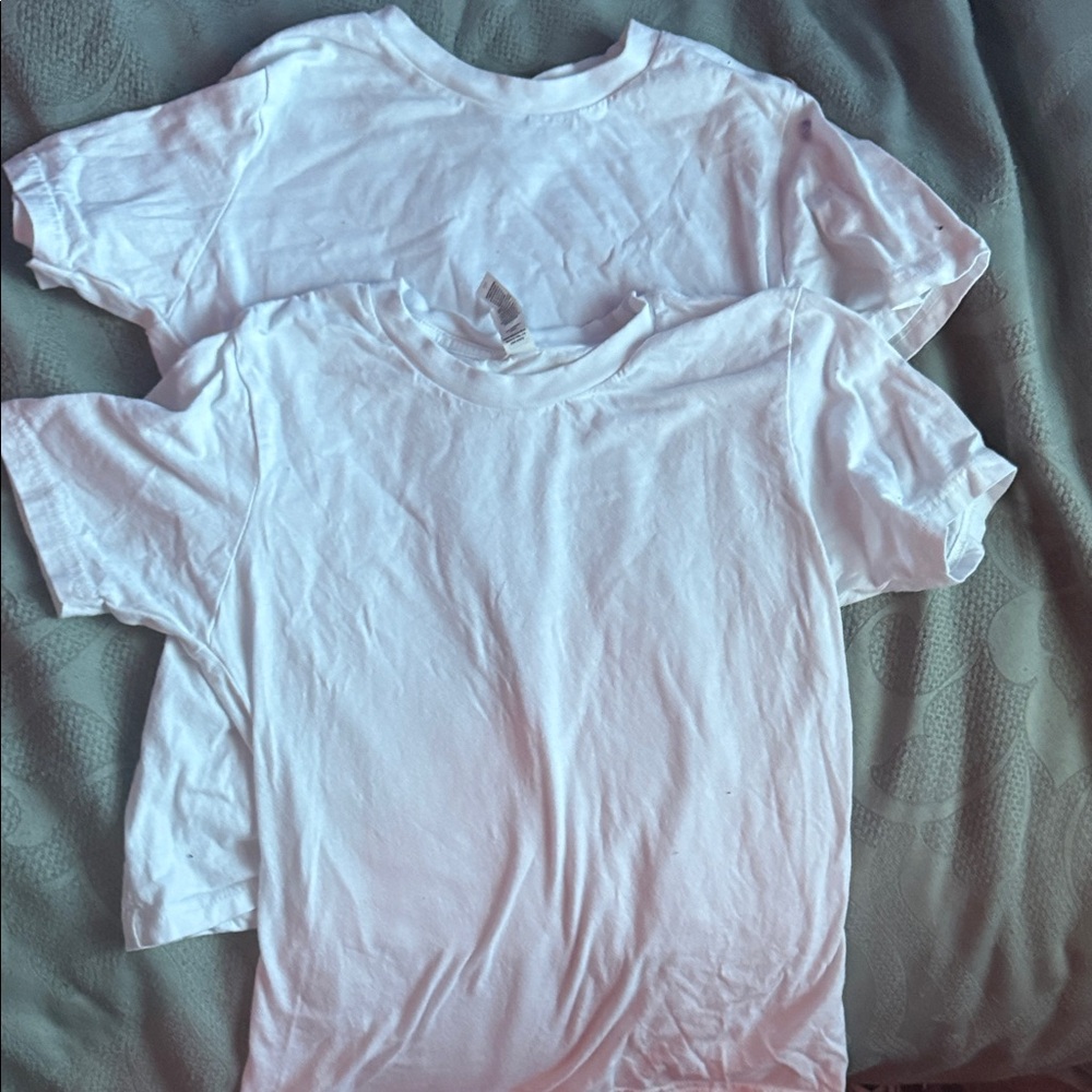 Kids White T-Shirt Set